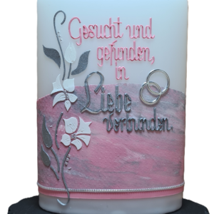 hochzeitskerze oval "einzelstück"