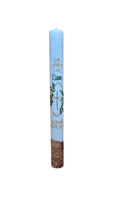 taufkerze holz "Liam"